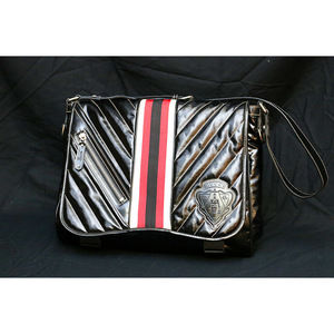 Gucci Patent Messenger Bag Black